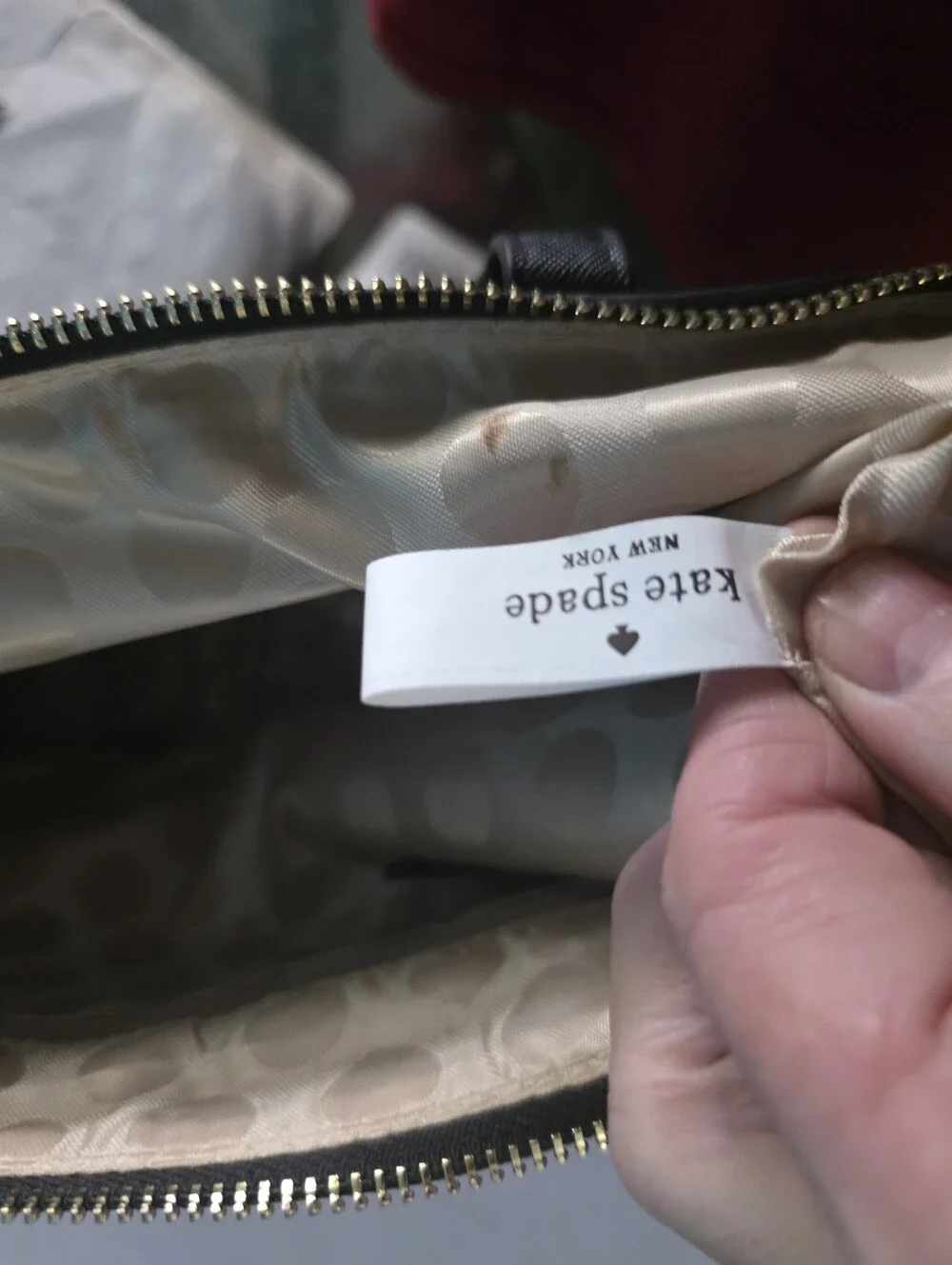 New Kate Spade Black Saffiano Tote with Gold Hardware